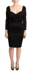 Roberto Cavalli Elegant Black Sweetheart Sheath Dress