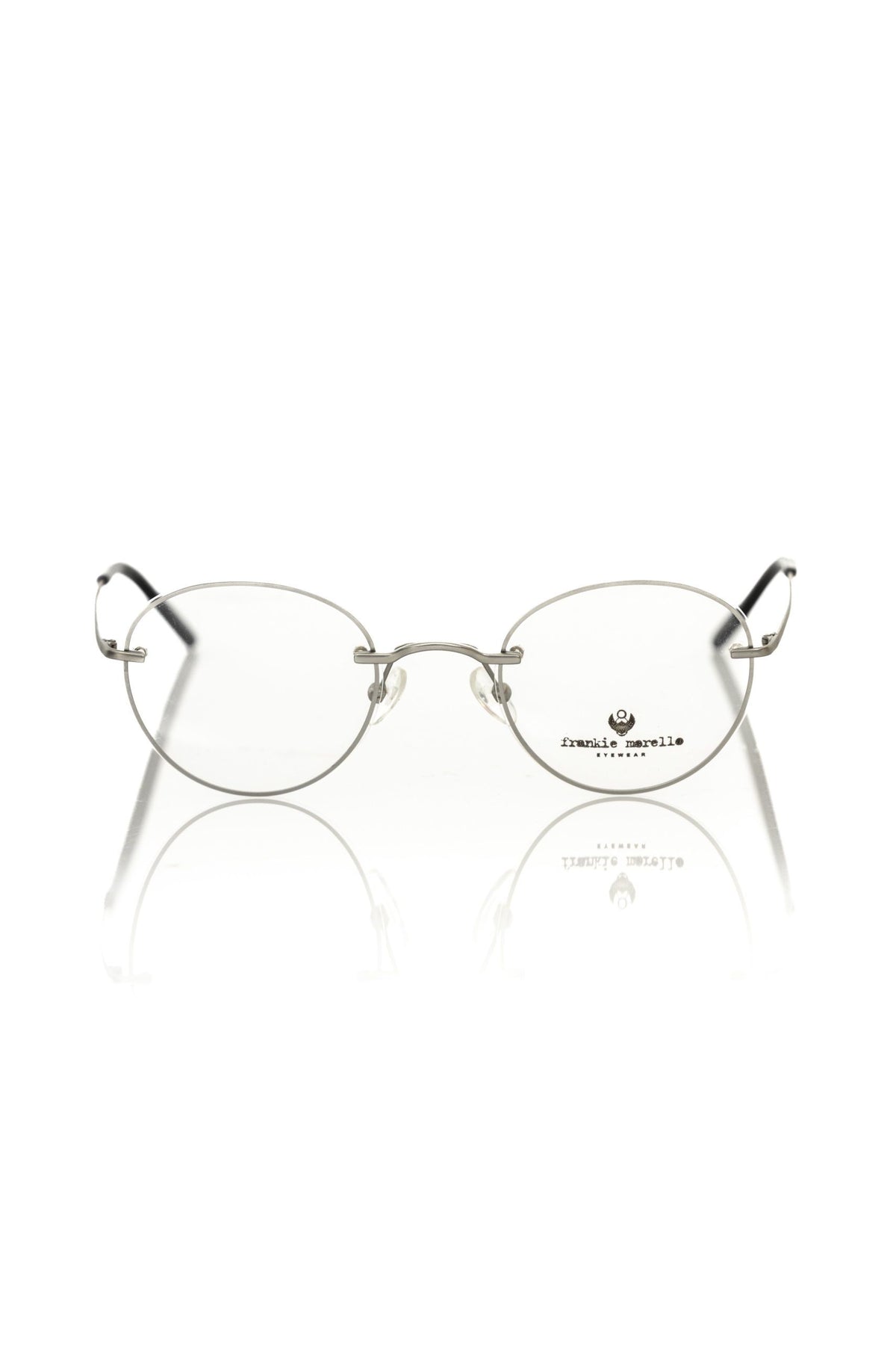 Frankie Morello "Silver Metallic Unisex Eyeglass Frame"