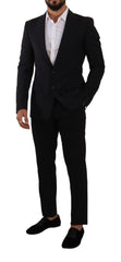 Dolce & Gabbana Elegant Black Martini Slim Fit Blazer and Vest