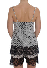 Dolce & Gabbana Elegant Floral Lace Silk Chemise