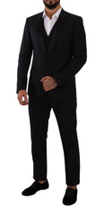 Dolce & Gabbana Elegant Black Three-Piece Martini Fit Suit