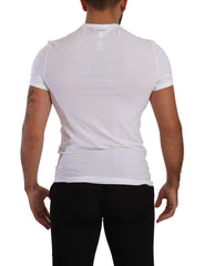 Dolce & Gabbana Elegant White Cotton Blend Round Neck Tee