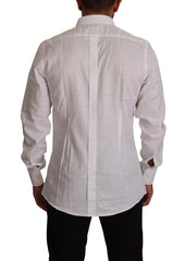 Dolce & Gabbana Elegant White Cotton Dress Shirt - Slim Fit