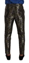 Dolce & Gabbana Elegant Slim Fit Metallic Dress Trousers