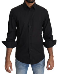 Dolce & Gabbana Elegant Black Slim Fit Dress Shirt