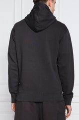 Hugo Boss Elegant Dark Blue Cotton Hooded Sweatshirt