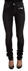 GF Ferre Chic Slim-Fit Black Washed Jeans