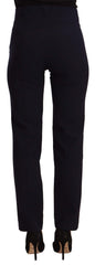 AGLINI Sleek High Waist Straight Cut Pants