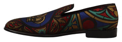 Dolce & Gabbana Multicolor Jacquard Slide-On Loafer Slippers