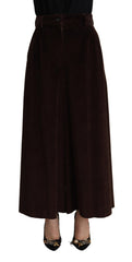 Dolce & Gabbana Chic Bordeaux High-Waisted Corduroy Pants