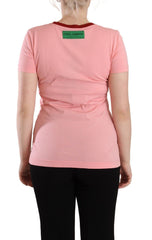 Dolce & Gabbana Chic Pink Logo Crew Neck Tee