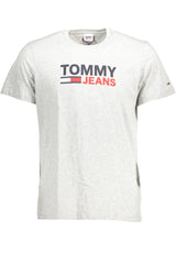 Tommy Hilfiger Gray Cotton Men T-Shirt