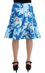 Koonhor Elegant Fresco-Print Knee-Length Skirt