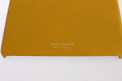 Dolce & Gabbana Chic Yellow Leather Tablet Case