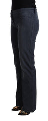 MARGHI LO' Chic Dark Blue Straight Cut Jeans