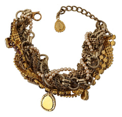 Dolce & Gabbana Sicilian Sparkle Gold-Tone Statement Necklace