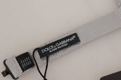 Dolce & Gabbana Gray 100% Silk Adjustable Neck Papillon Tie