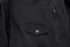 Dolce & Gabbana Elegant Black Leather Biker Jacket