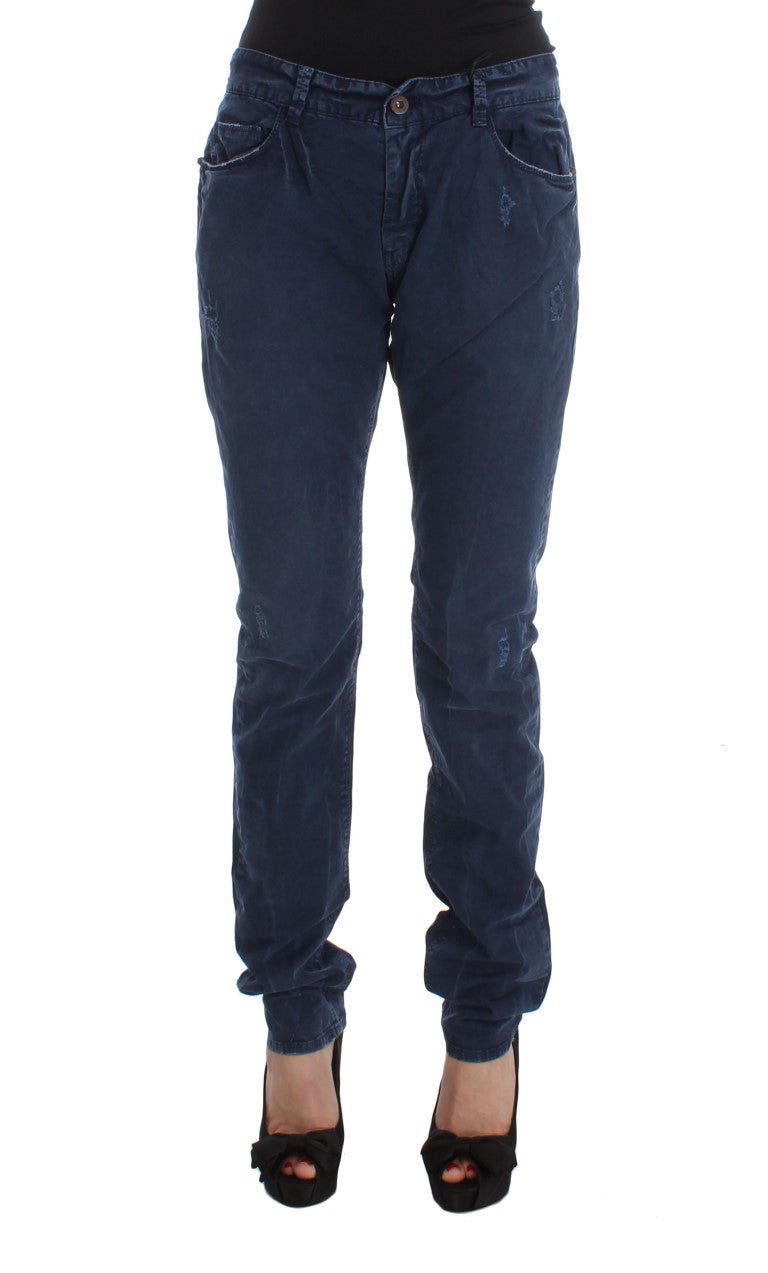 Costume National Chic Regular Fit Blue Denim Jeans