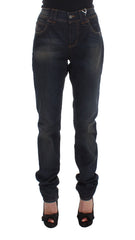 John Galliano Chic Boyfriend Fit Blue Jeans