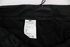 Ermanno Scervino Black Viscose Blend Velvet Slim Fit Pants