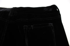 Ermanno Scervino Black Viscose Blend Velvet Slim Fit Pants