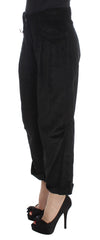 Ermanno Scervino Chic Black Wide Leg Cotton Jeans