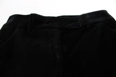 Ermanno Scervino Elegant Black Wide Leg Silk Blend Pants