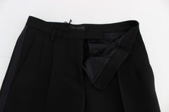 Ermanno Scervino Chic Black Wide Leg Silk Blend Jeans