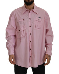 Dolce & Gabbana Elegant Pink Casual Cotton Shirt