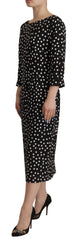 Dolce & Gabbana Polka Dot Sheath Midi Elegance