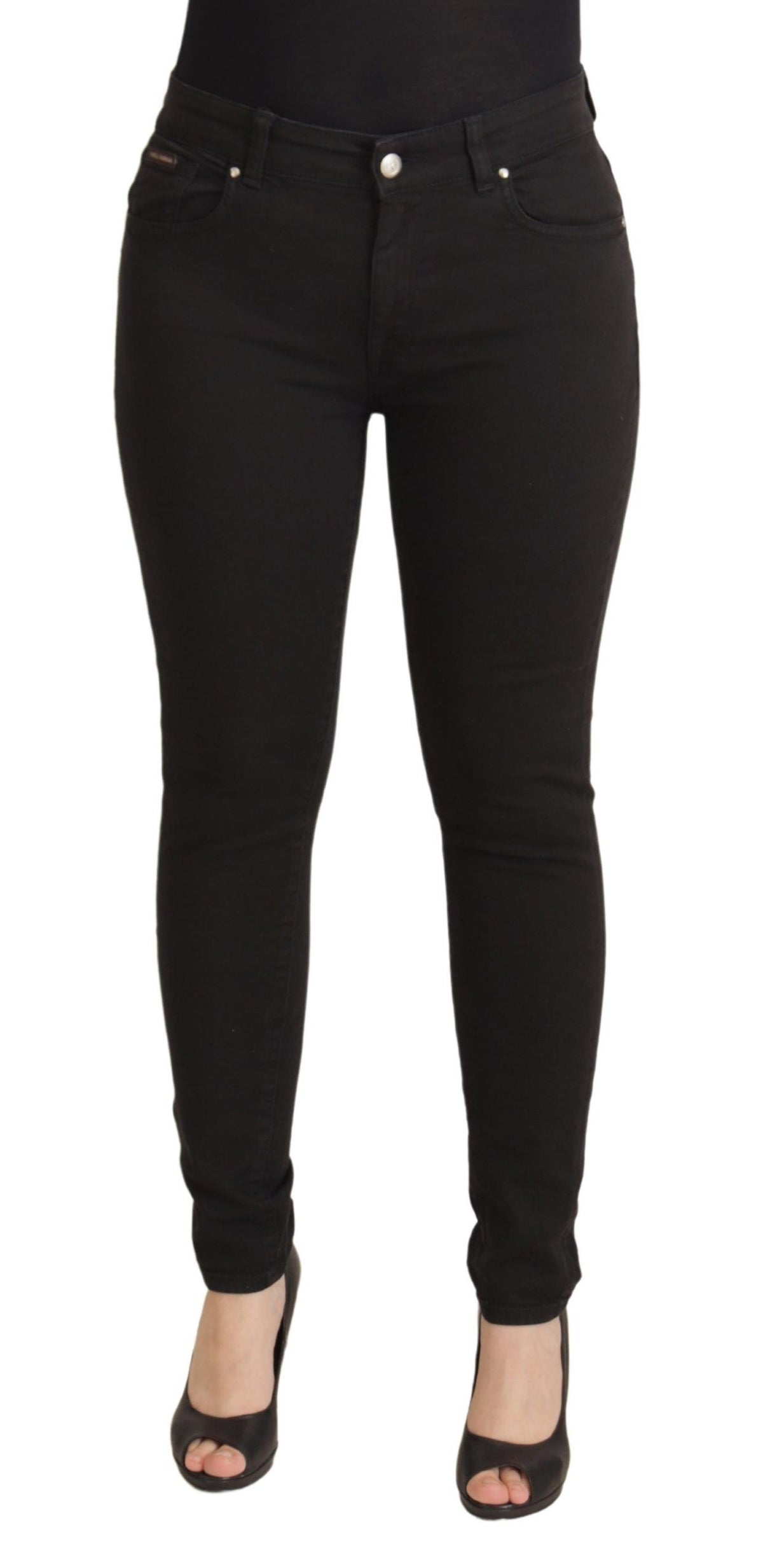 Dolce & Gabbana Sleek Black Cotton Stretch Skinny Jeans