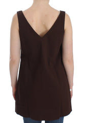 Ermanno Scervino Chic Brown Tunic Cotton Dress Top