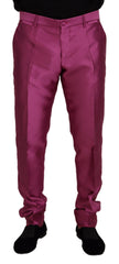 Dolce & Gabbana Elegant Slim Fit Formal Dress Pants in Pink