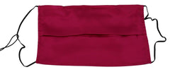 Dolce & Gabbana Maroon Silk Pleated Elastic Ear Strap One Size Face Mask