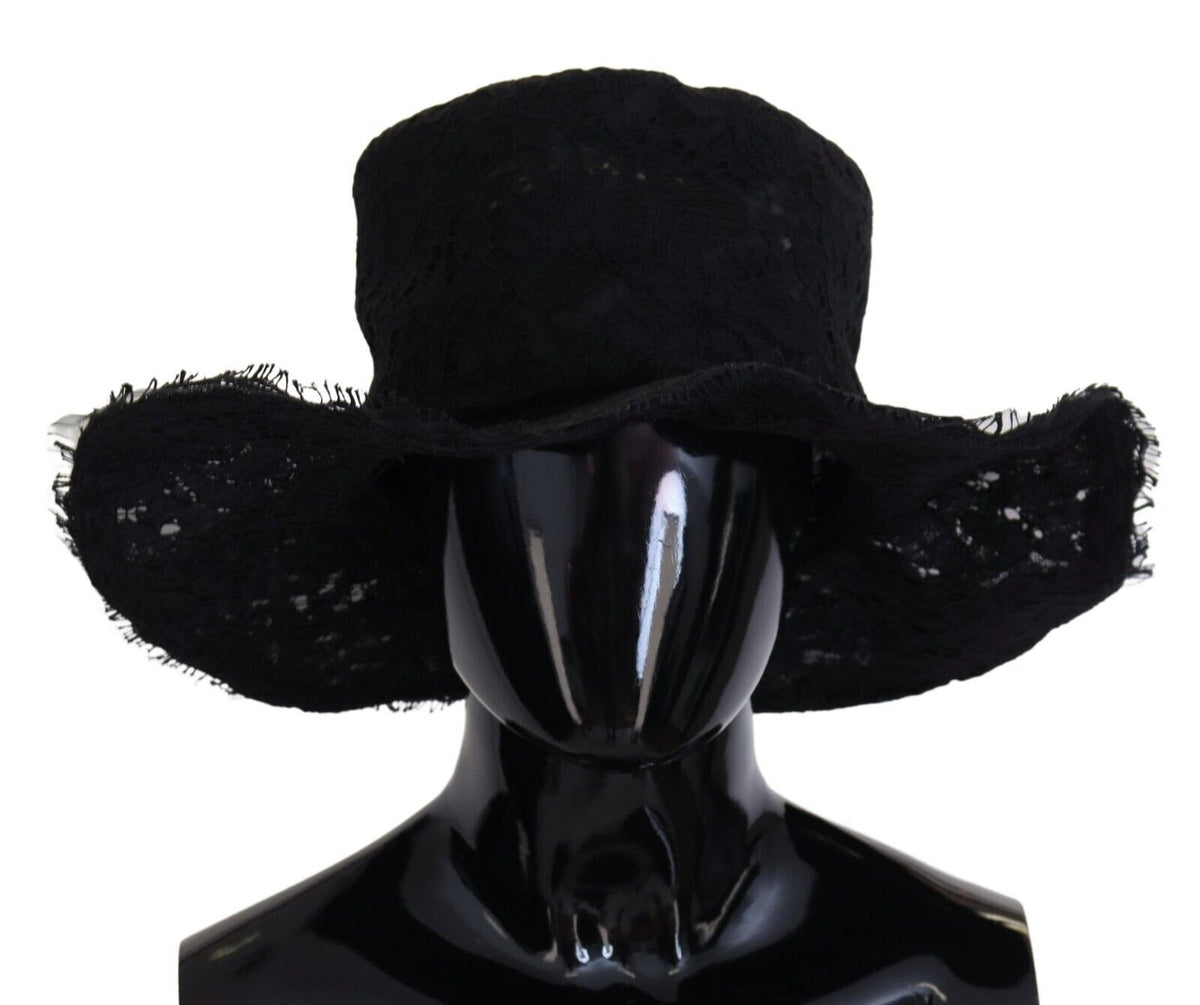 Dolce & Gabbana Elegant Black Top Hat - Timeless Fashion Statement