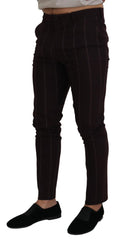 Dolce & Gabbana Elegant Brown Wool Blend Trousers