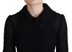 Dolce & Gabbana Elegant Black Wool Blend Button Down Jacket