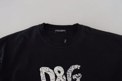 Dolce & Gabbana Black D&G Fashion Round Neck Cotton T-shirt