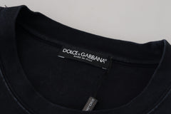 Dolce & Gabbana Black D&G Fashion Round Neck Cotton T-shirt