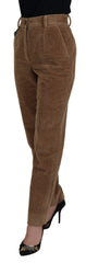 Dolce & Gabbana Elegant Brown Corduroy Pants for Sophisticated Style