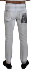 Dolce & Gabbana Gray Washed Skinny Men Denim Jeans