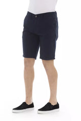 Baldinini Trend Blue Cotton Men Bermuda Shorts