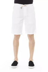 Baldinini Trend White Cotton Men's Bermuda Shorts