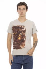 Trussardi Action Beige Cotton Men's T-Shirt