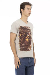 Trussardi Action Beige Cotton Men's T-Shirt