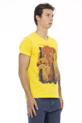 Trussardi Action Yellow Cotton Men T-Shirt