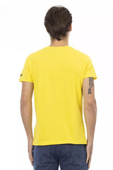 Trussardi Action Yellow Cotton Men T-Shirt