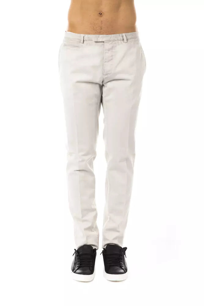 Uominitaliani Gray Cotton Men Pant