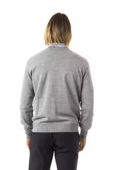 Uominitaliani Gray Wool Men Sweater